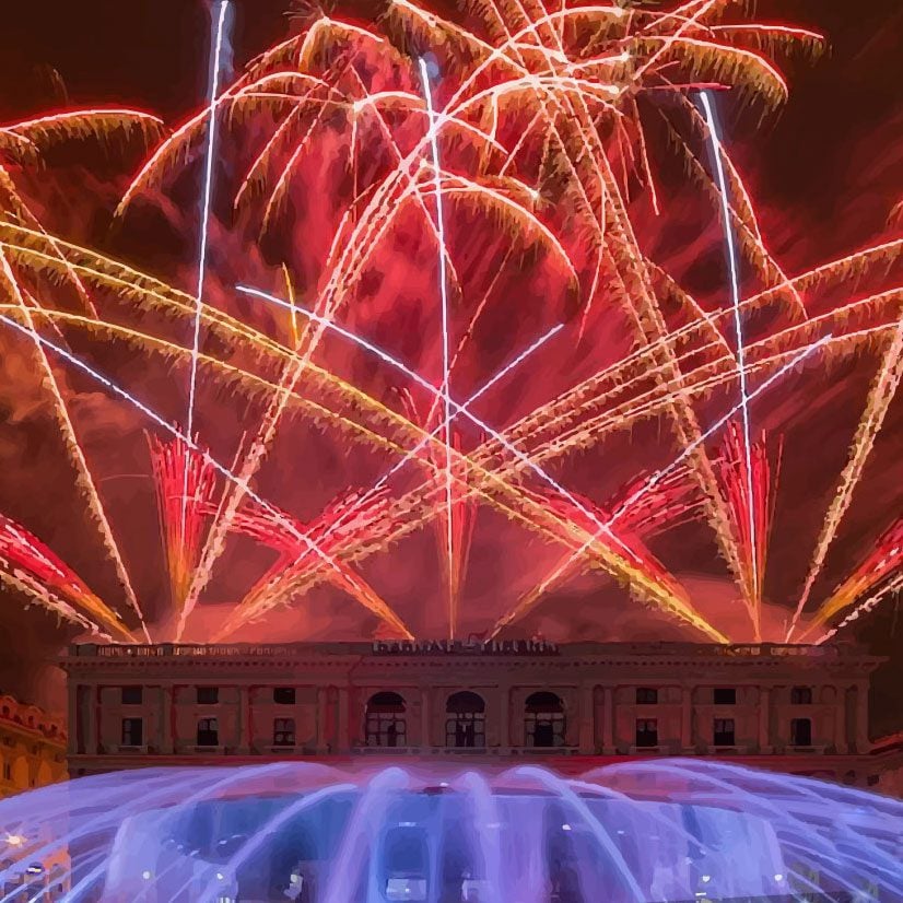 Euroflora, fuochi, fiori e musica